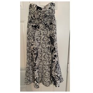 Nanette Lepore black and white strapless dress